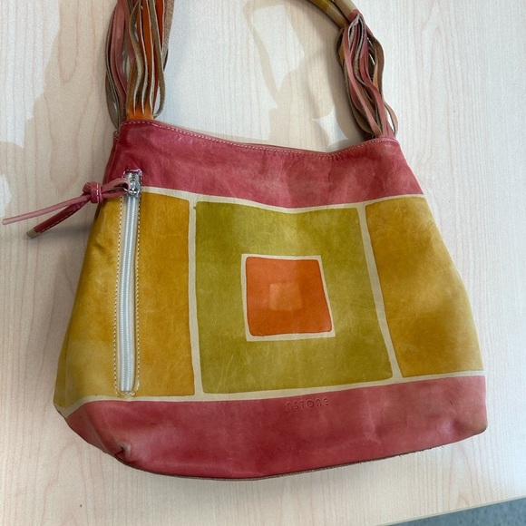 Astore smaller leather colourful bag excellent used condition - Picture 14 of 14